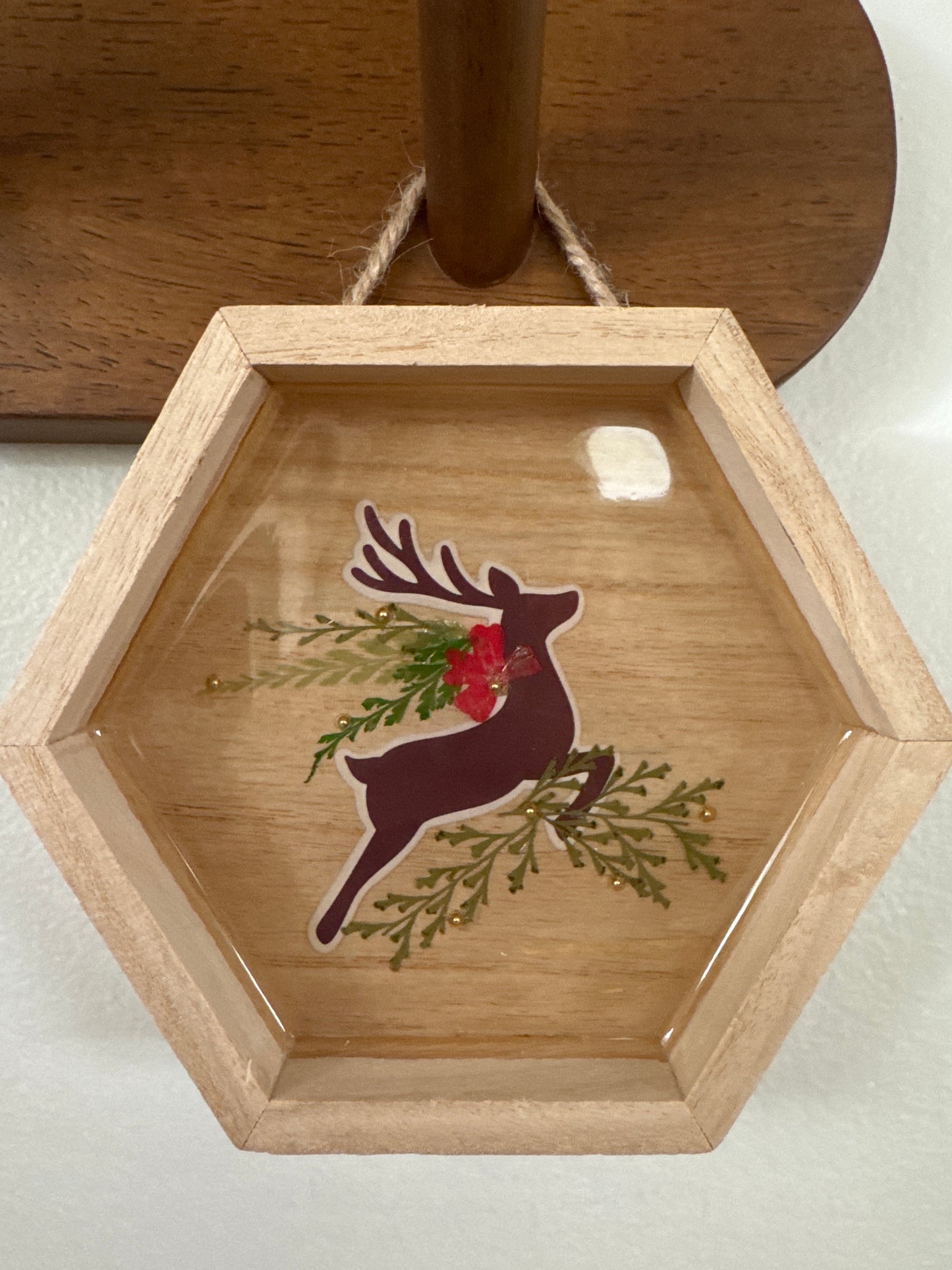 Reindeer Holiday Wood Frame