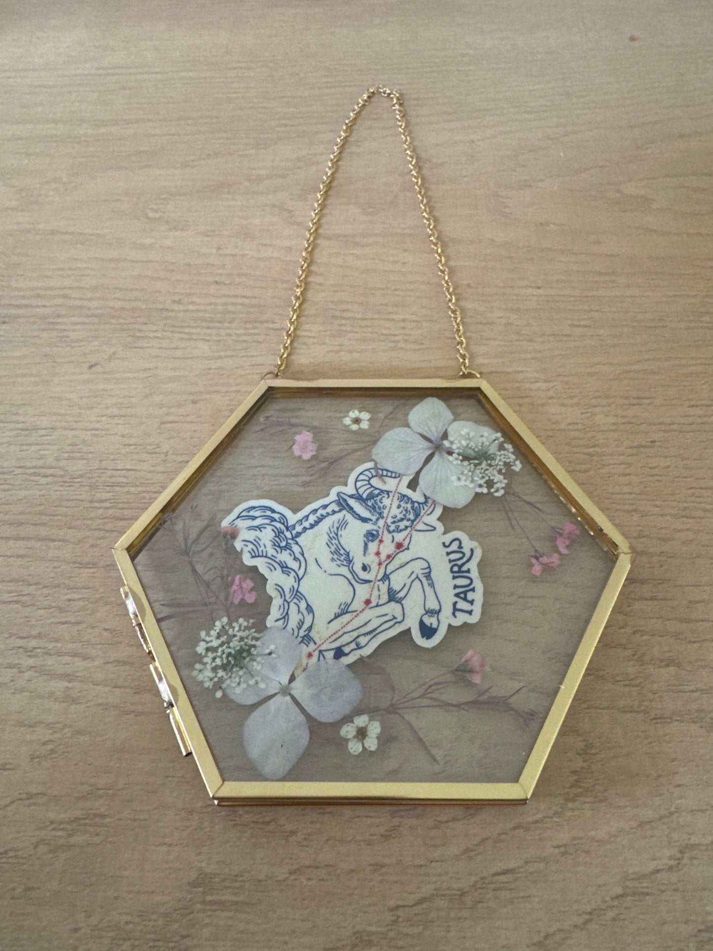 Taurus Sign Glass Frame