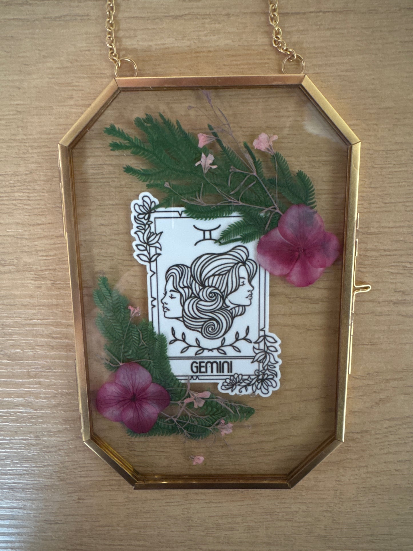 Gemini Sign Glass Frame