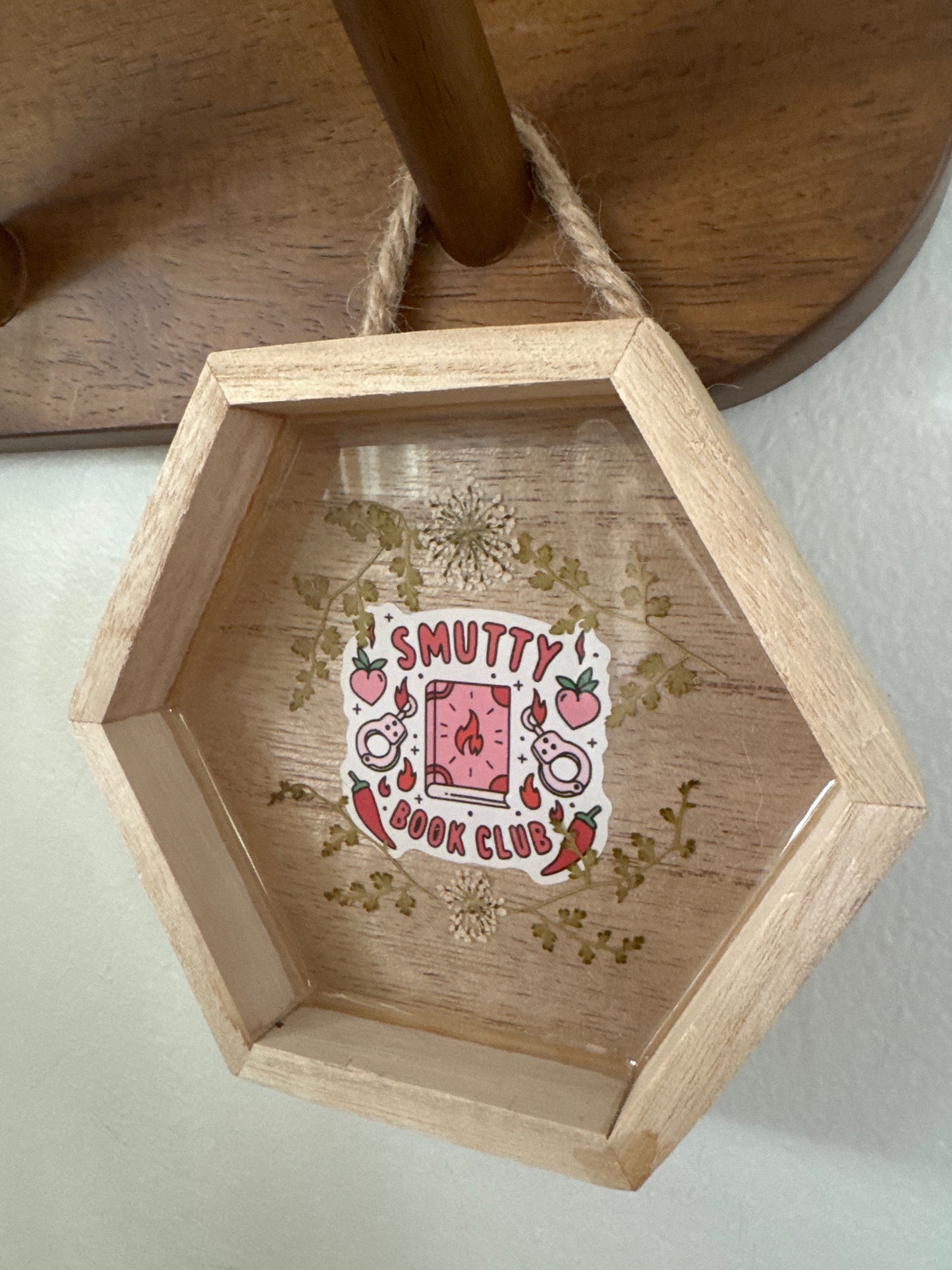 “Smutty Book Club” Wood Frame