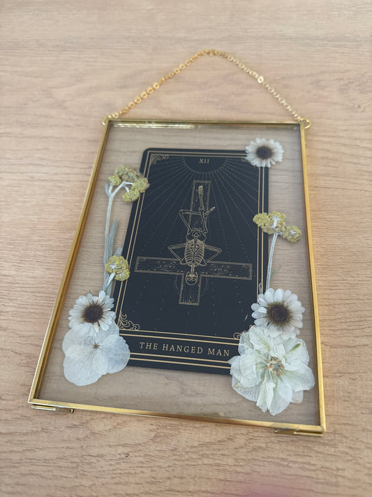 The Hanged Man Tarot Glass Hanging Frame 5x7”