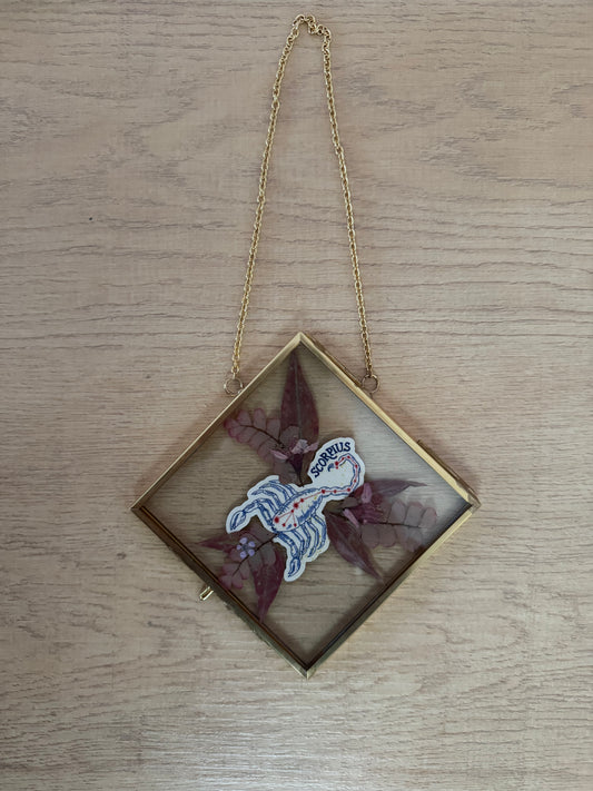Scorpio Sign Glass Frame