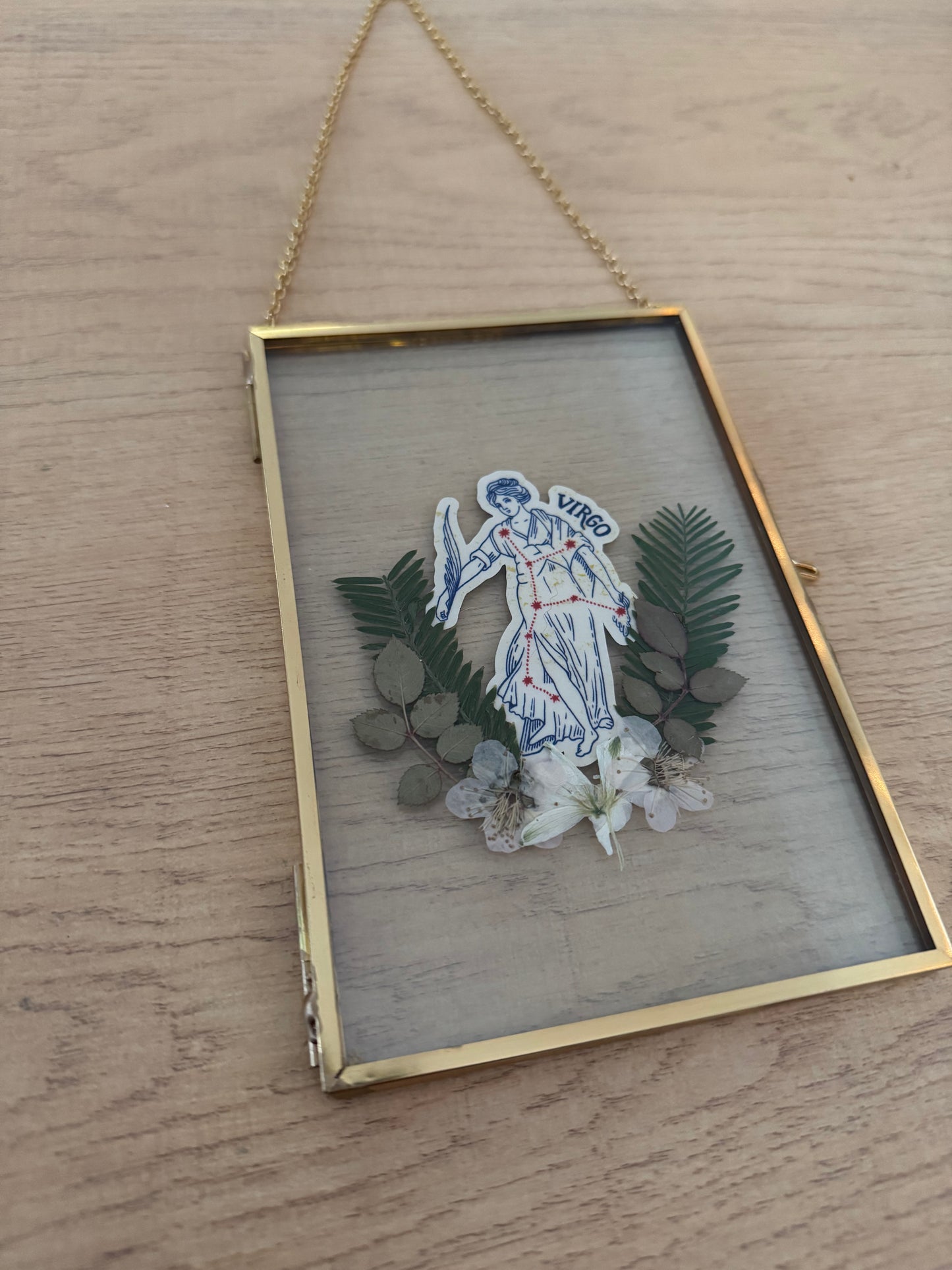 Virgo Sign Glass Frame