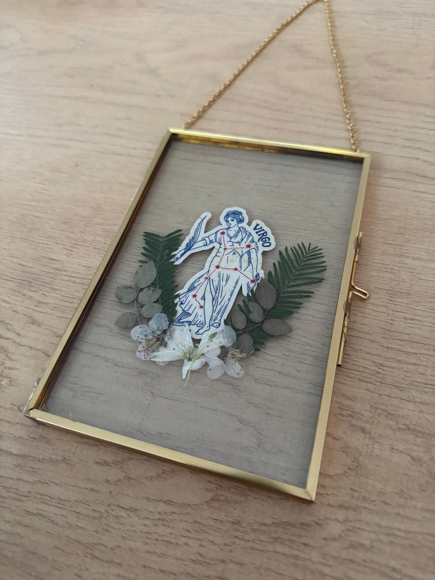 Virgo Sign Glass Frame
