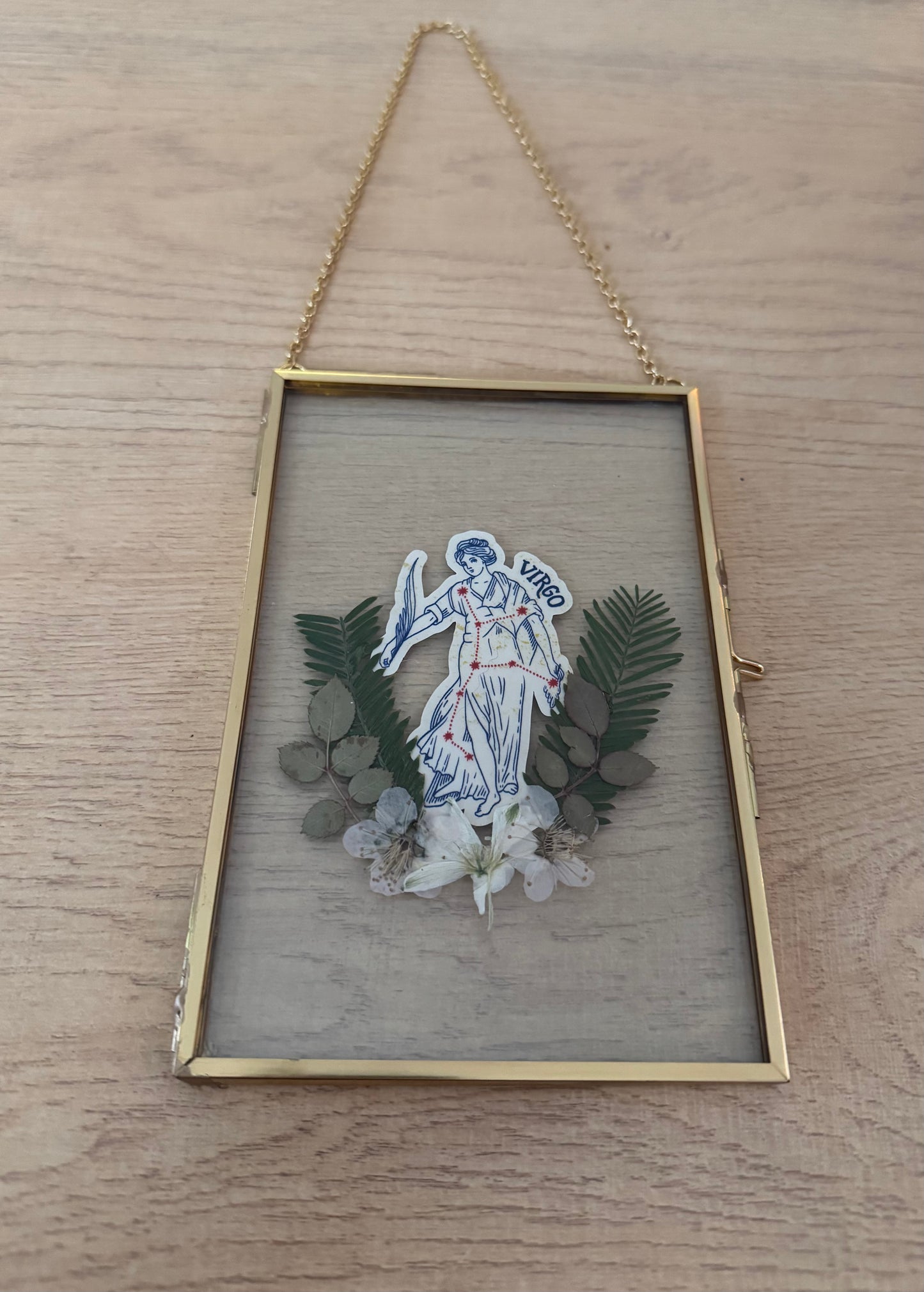 Virgo Sign Glass Frame
