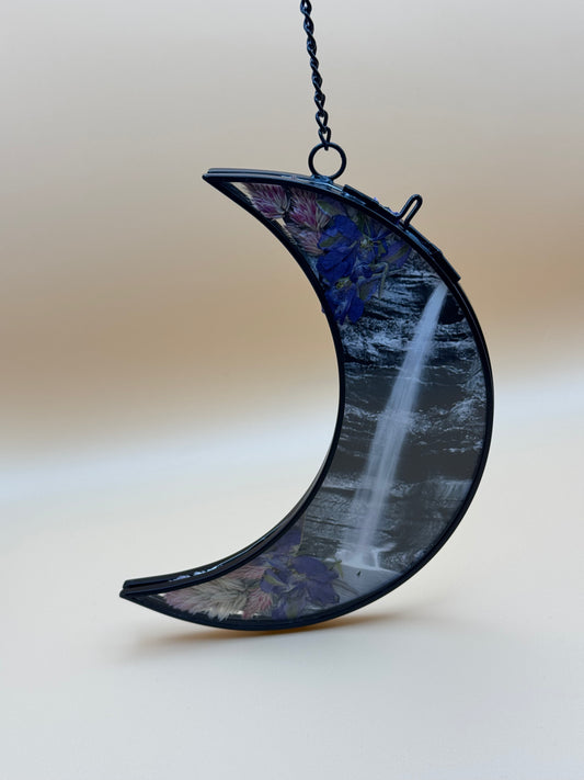 Black Moon Frame with Waterfall
