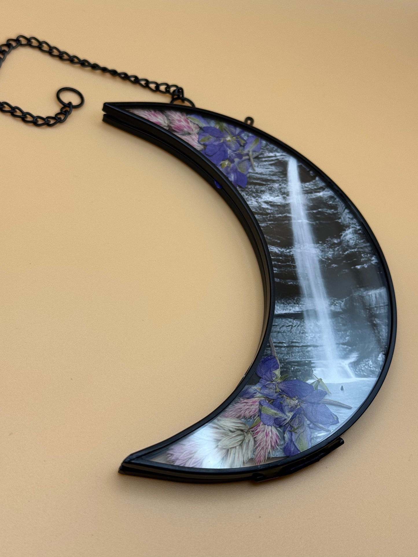 Black Moon Frame with Waterfall