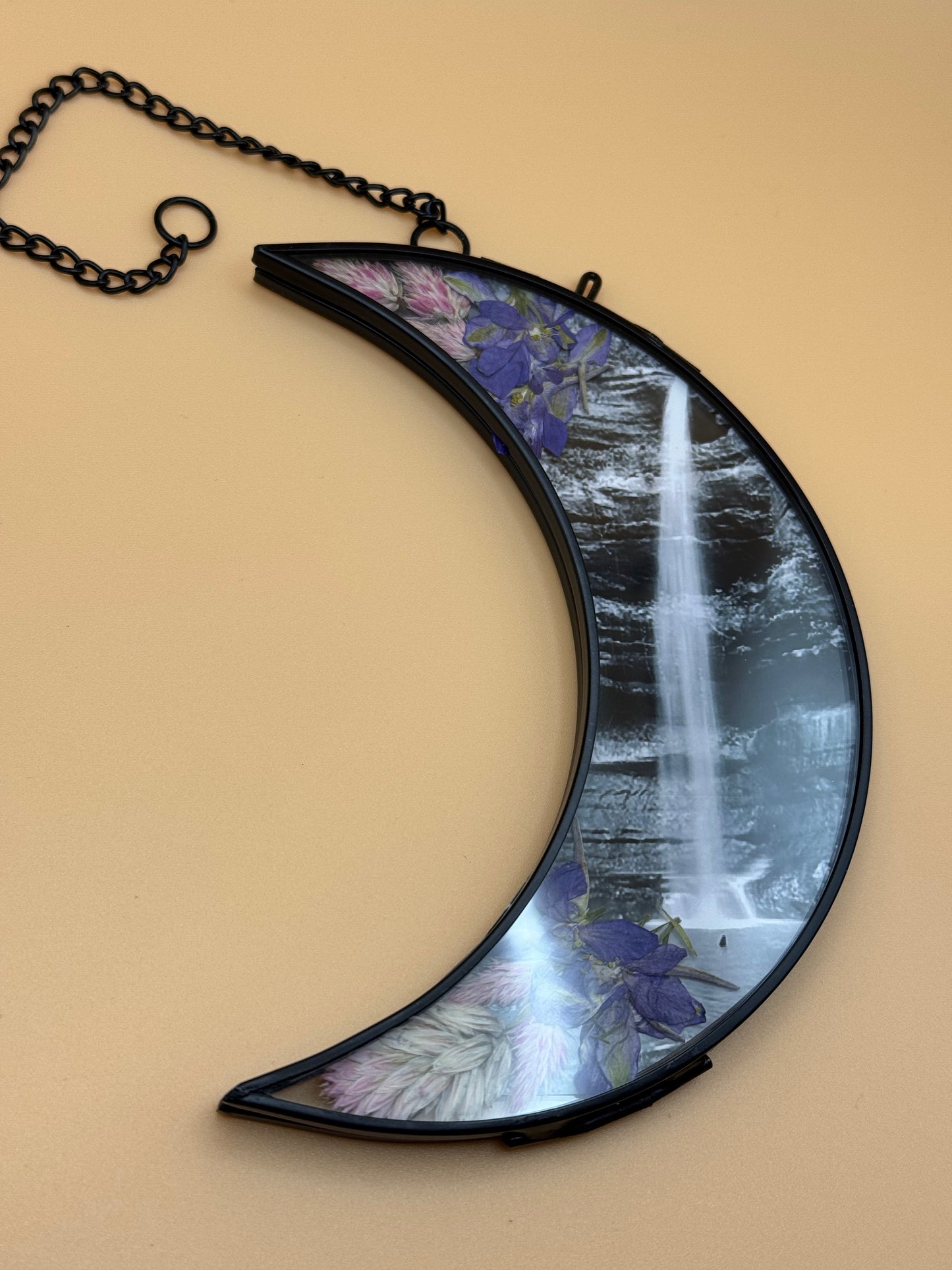 Black Moon Frame with Waterfall