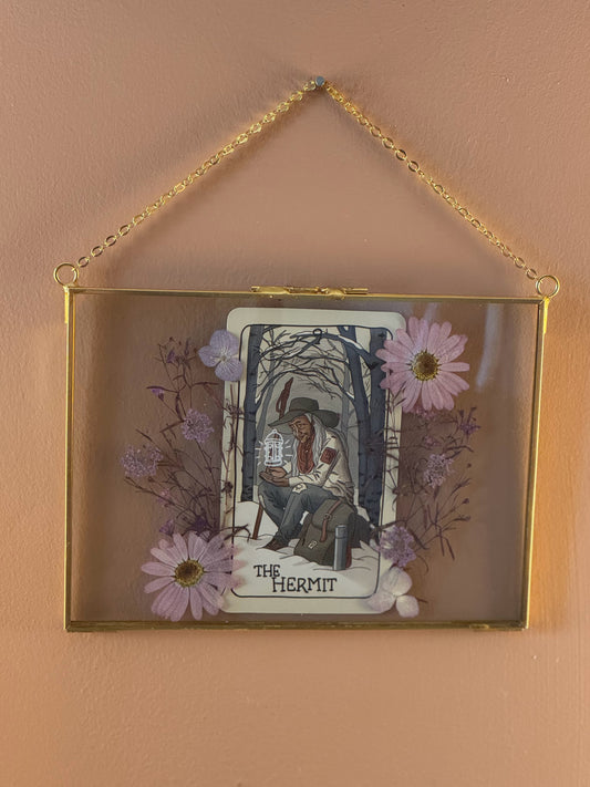 "The Hermit" Tarot Hanging Glass Frame